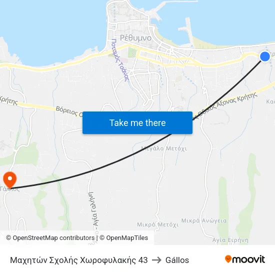 Machiton Scholis Chorofylakis 43 to Gallos map