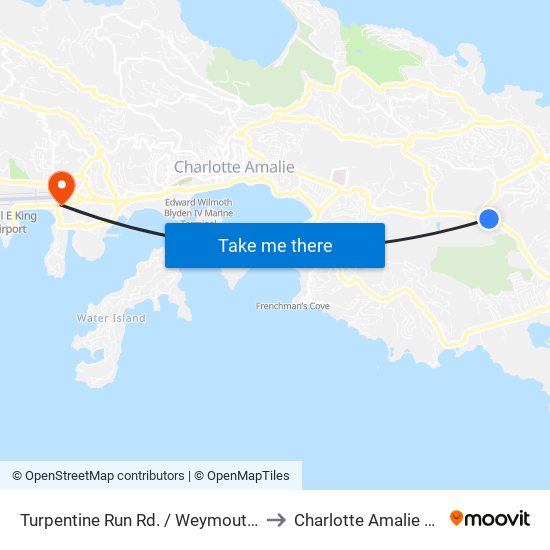 Turpentine Run Rd. / Weymouth Hwy to Charlotte Amalie West map