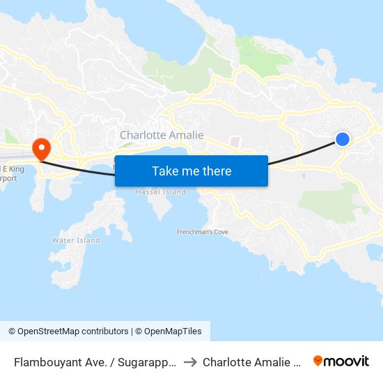 Flambouyant Ave. / Sugarapple Rd. to Charlotte Amalie West map