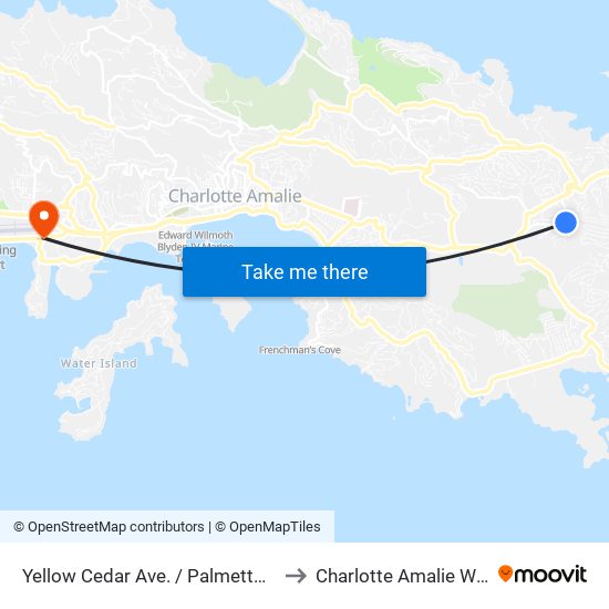 Yellow Cedar Ave. / Palmetto Rd. to Charlotte Amalie West map