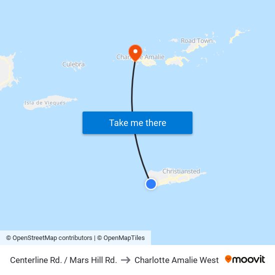 Centerline Rd. / Mars Hill Rd. to Charlotte Amalie West map