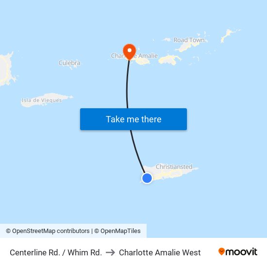 Centerline Rd. / Whim Rd. to Charlotte Amalie West map