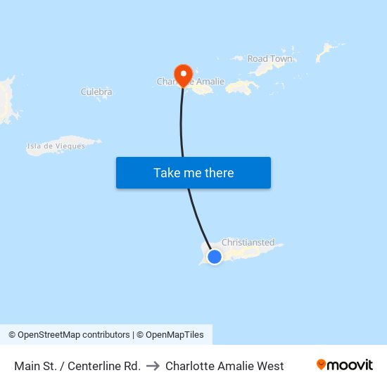 Main St. / Centerline Rd. to Charlotte Amalie West map