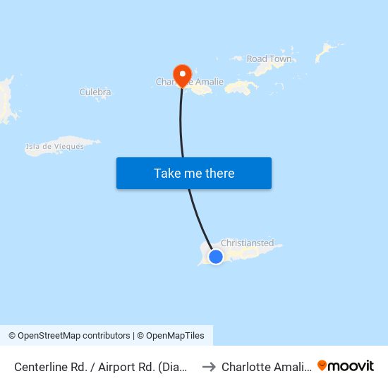Centerline Rd. / Airport Rd. (Diamond School) to Charlotte Amalie West map