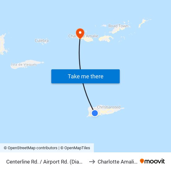 Centerline Rd. / Airport Rd. (Diamond School) to Charlotte Amalie West map