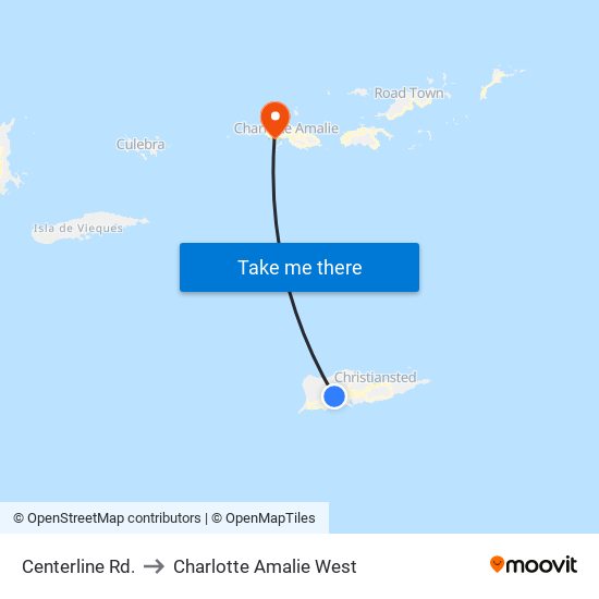 Centerline Rd. to Charlotte Amalie West map