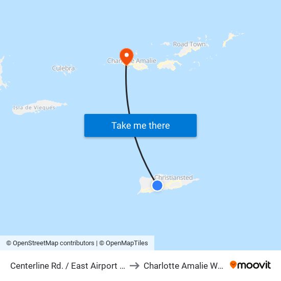 Centerline Rd. / East Airport Rd. to Charlotte Amalie West map