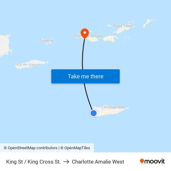 King St / King Cross St. to Charlotte Amalie West map