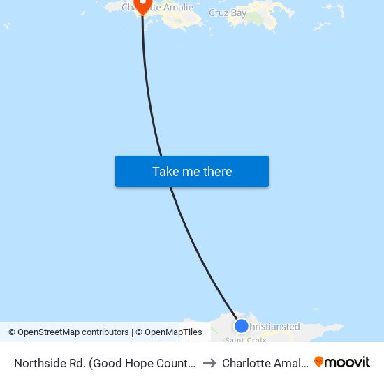 Northside Rd. (Good Hope Country Day School) to Charlotte Amalie West map