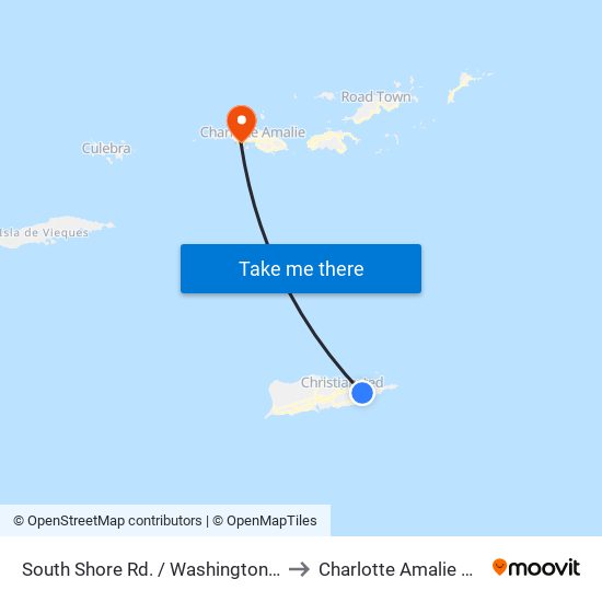South Shore Rd.  / Washington Lane to Charlotte Amalie West map