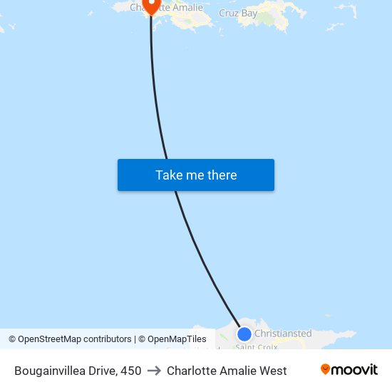 Bougainvillea Drive, 450 to Charlotte Amalie West map