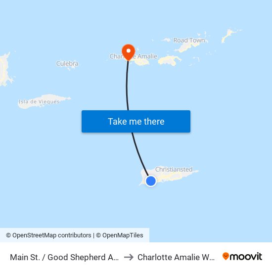 Main St. / Good Shepherd Ave. to Charlotte Amalie West map