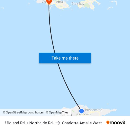 Midland Rd. / Northside Rd. to Charlotte Amalie West map