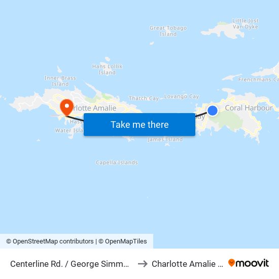 Centerline Rd. / George Simmons Dve. to Charlotte Amalie West map