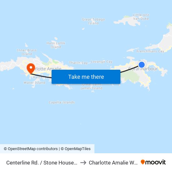 Centerline Rd. / Stone House Rd. to Charlotte Amalie West map