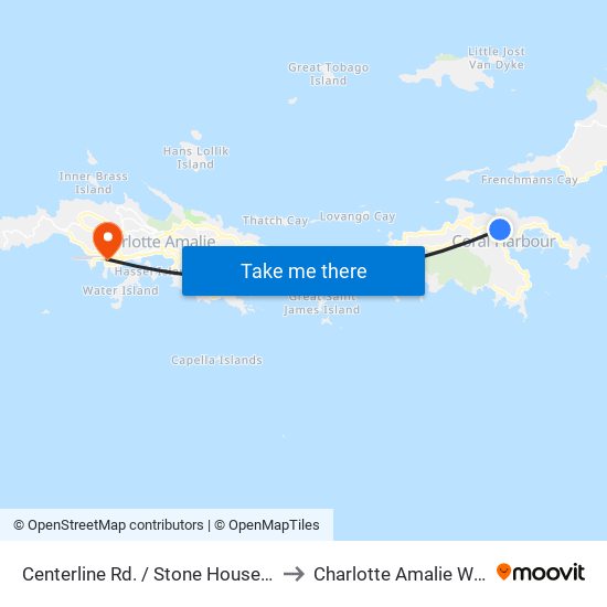 Centerline Rd. / Stone House Rd. to Charlotte Amalie West map