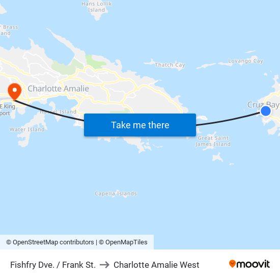 Fishfry Dve. / Frank St. to Charlotte Amalie West map