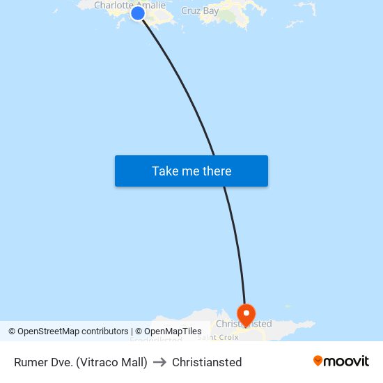 Rumer Dve. (Vitraco Mall) to Christiansted map