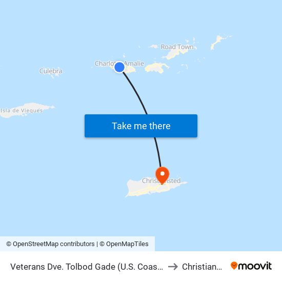 Veterans Dve. Tolbod Gade (U.S. Coast Guard) to Christiansted map