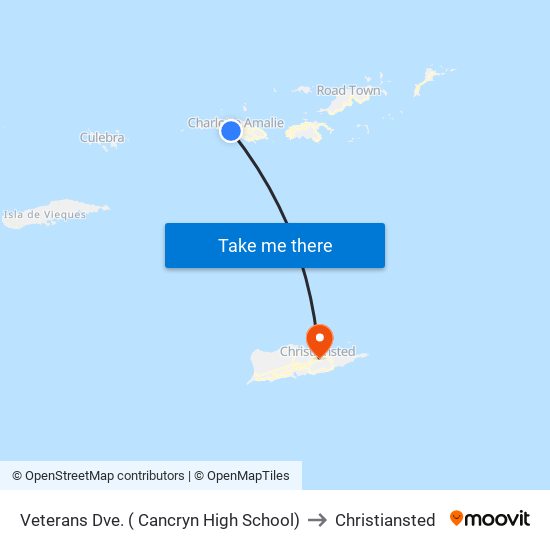 Veterans Dve. ( Cancryn High School) to Christiansted map