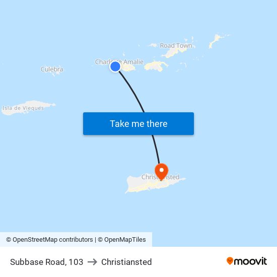 Subbase Road, 103 to Christiansted map