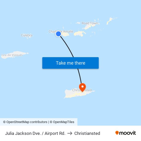 Julia Jackson Dve. /  Airport Rd. to Christiansted map
