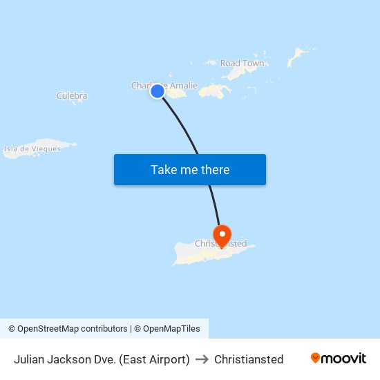 Julian Jackson Dve. (East Airport) to Christiansted map