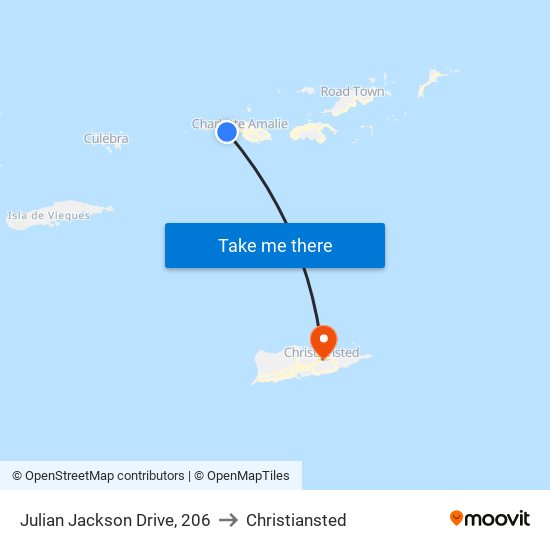 Julian Jackson Drive, 206 to Christiansted map