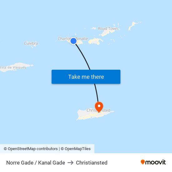 Norre Gade / Kanal Gade to Christiansted map