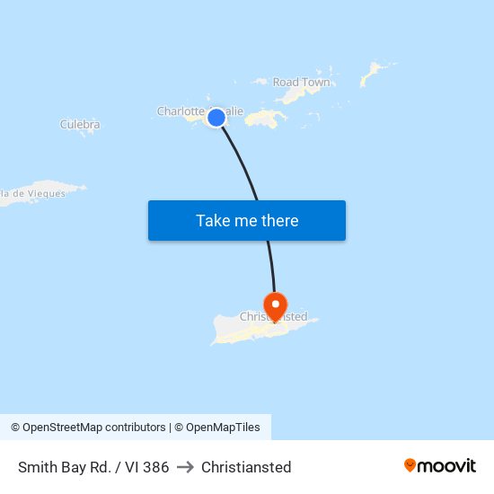 Smith Bay Rd. / VI 386 to Christiansted map