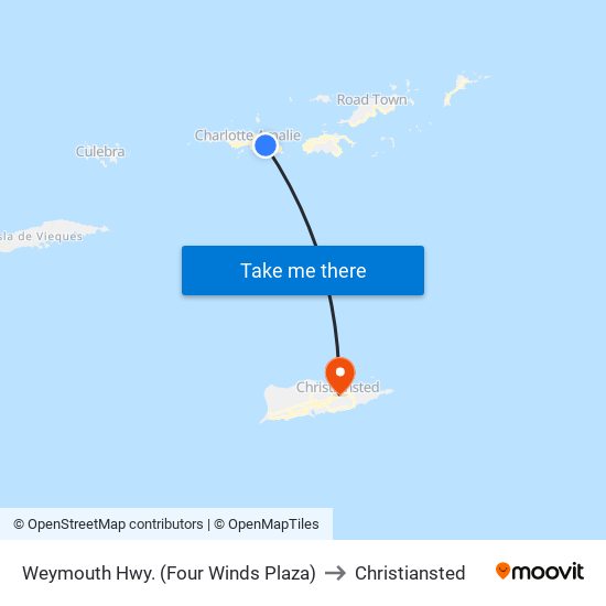 Weymouth Hwy. (Four Winds Plaza) to Christiansted map