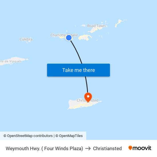 Weymouth Hwy. ( Four Winds Plaza) to Christiansted map