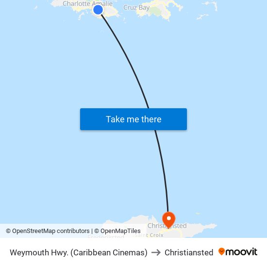 Weymouth Hwy. (Caribbean Cinemas) to Christiansted map