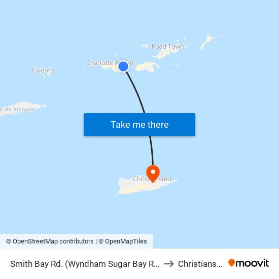 Smith Bay Rd. (Wyndham Sugar Bay Resort) to Christiansted map