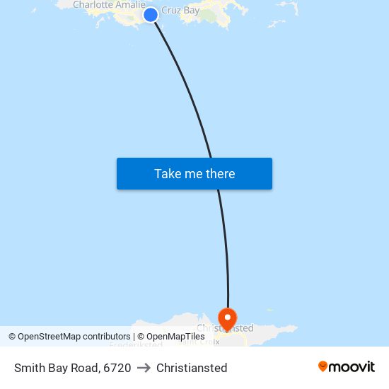 Smith Bay Road, 6720 to Christiansted map