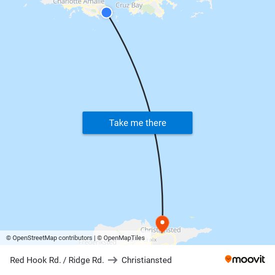 Red Hook Rd. / Ridge Rd. to Christiansted map