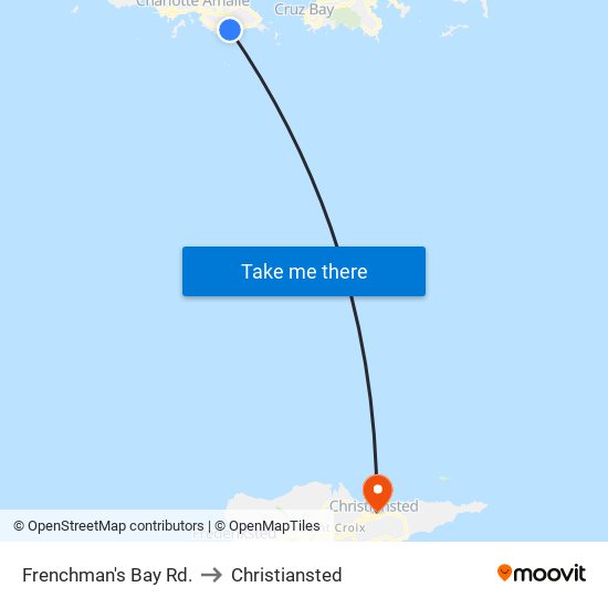 Frenchman's Bay Rd. to Christiansted map