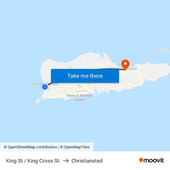 King St / King Cross St. to Christiansted map