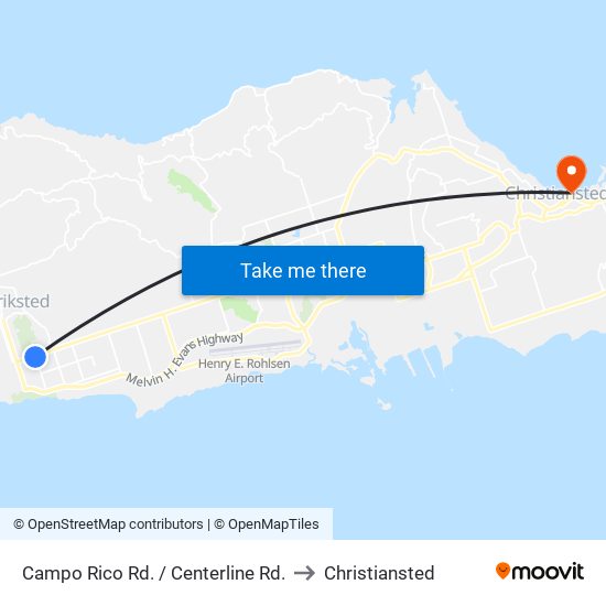 Campo Rico Rd. / Centerline Rd. to Christiansted map