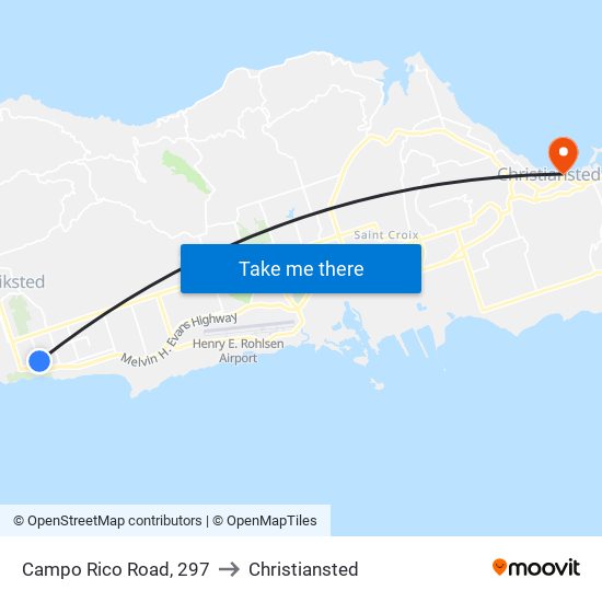 Campo Rico Road, 297 to Christiansted map