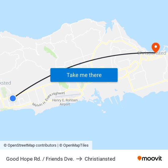 Good Hope Rd. / Friends Dve. to Christiansted map