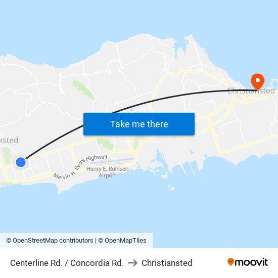 Centerline Rd. / Concordia Rd. to Christiansted map