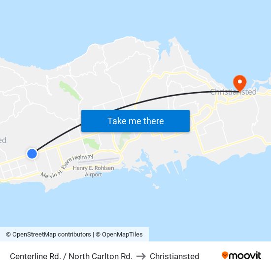 Centerline Rd. / North Carlton Rd. to Christiansted map