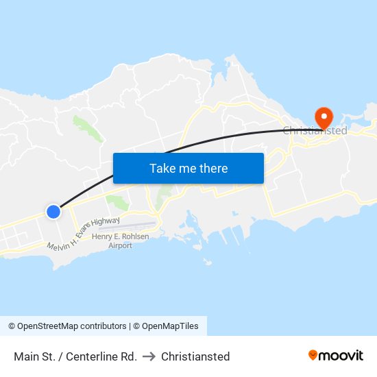 Main St. / Centerline Rd. to Christiansted map