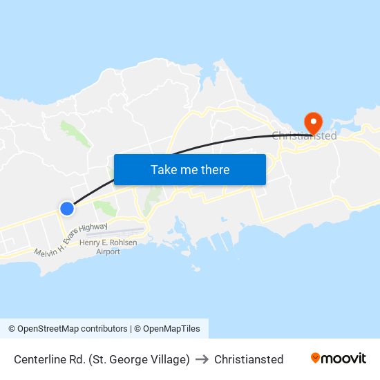 Centerline Rd. (St. George Village) to Christiansted map