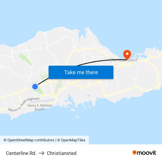 Centerline Rd. to Christiansted map