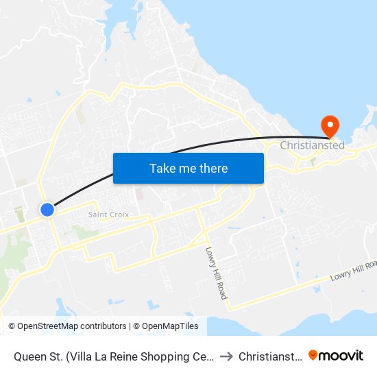 Queen St. (Villa La Reine Shopping Center) to Christiansted map