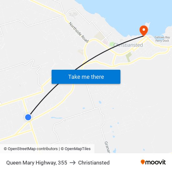 Queen Mary Highway, 355 to Christiansted map