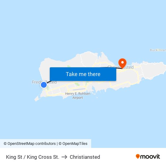 King St / King Cross St. to Christiansted map
