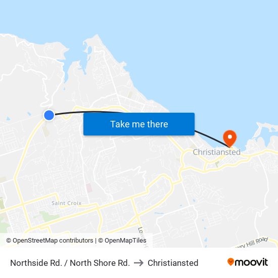 Northside Rd. / North Shore Rd. to Christiansted map